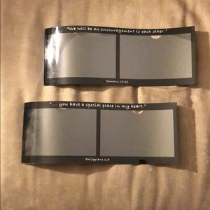 Two bible verse curved picture frames